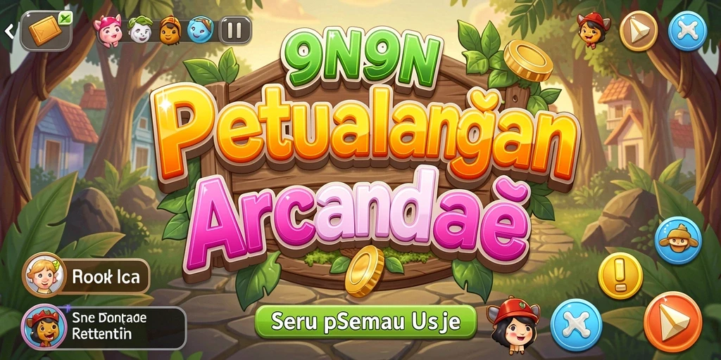 Tampilan gameplay menarik dari 9N9N yang penuh tantangan.