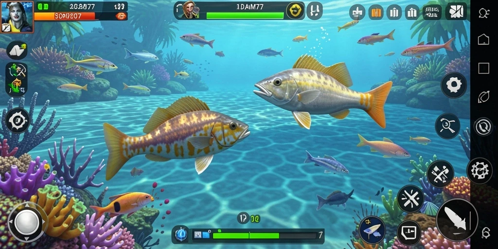Tampilan gameplay menembak ikan yang penuh aksi dan keseruan.