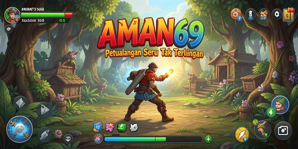 Tampilan screenshot utama AMAN69 menampilkan aksi seru dalam petualangan.