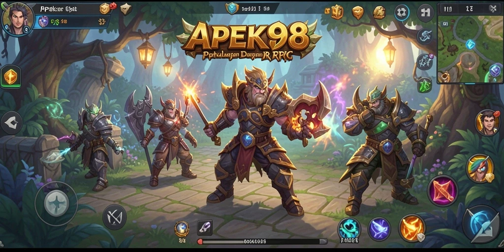 Gameplay APEK88 yang menampilkan pertempuran seru antara karakter dan monster.