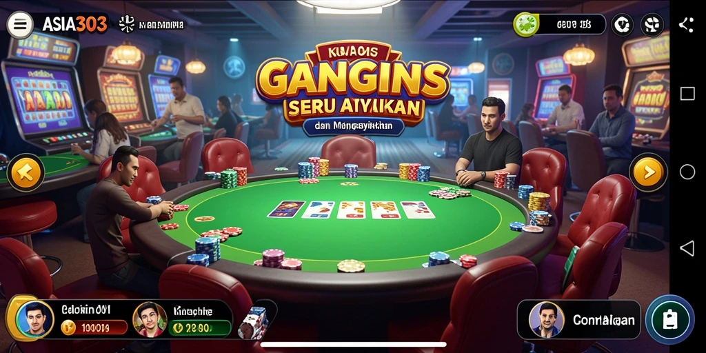 Tampilan gameplay kasino yang menarik dan interaktif di ASIA303.