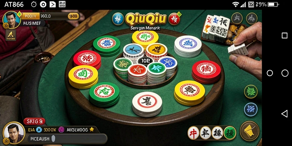 Screenshot gameplay AT866 yang menunjukkan aksi seru QiuQiu.