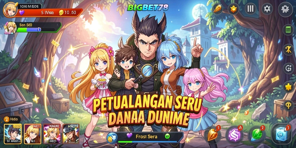 Tampilan gameplay seru dan karakter anime yang menarik.