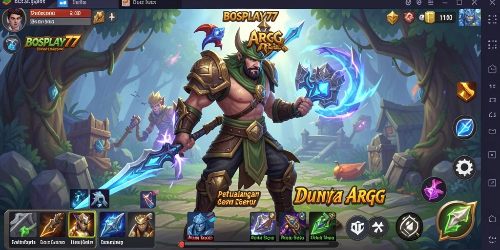 Tampilan gameplay menegangkan dalam <strong>BOSPLAY77</strong> dengan pertarungan yang epik.