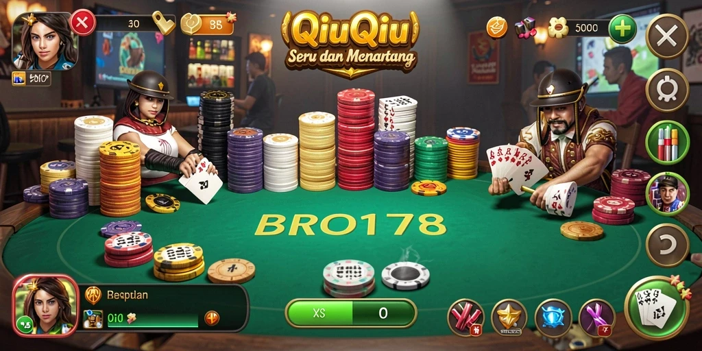 Tampilan gameplay QiuQiu yang seru dan interaktif.