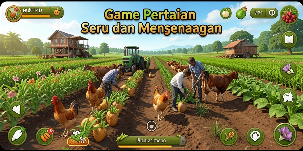 Tampilan gameplay menarik dari BUKTI4D saat bertani.