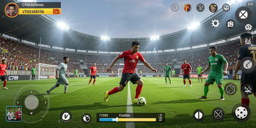 Screenshot gameplay C789 menampilkan aksi seru dalam olahraga.