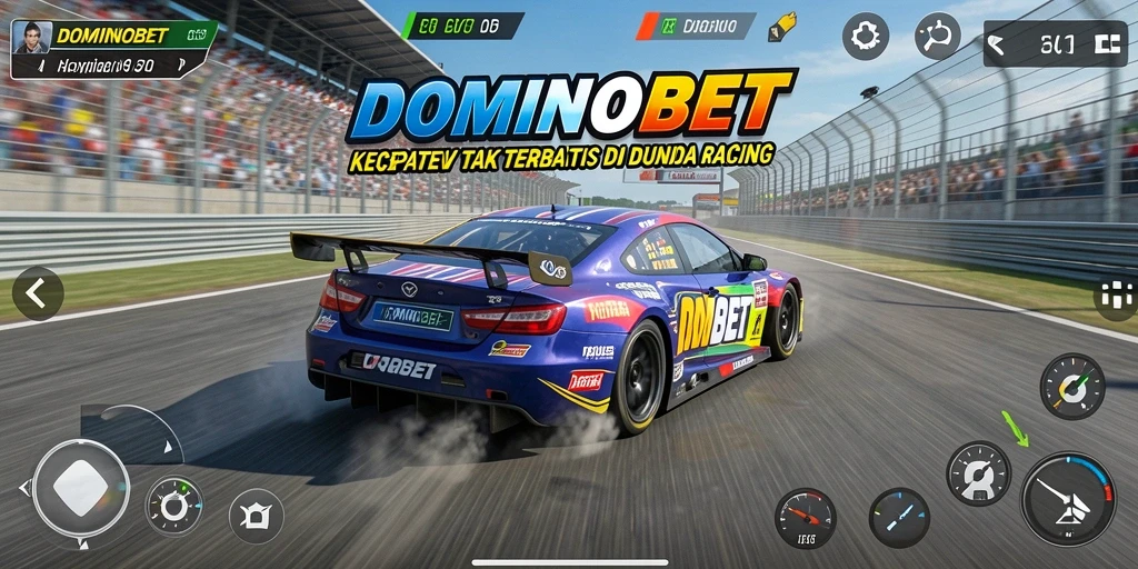 Tampilan gameplay seru dalam DOMINOBET yang menggambarkan akselerasi dan kecepatan.