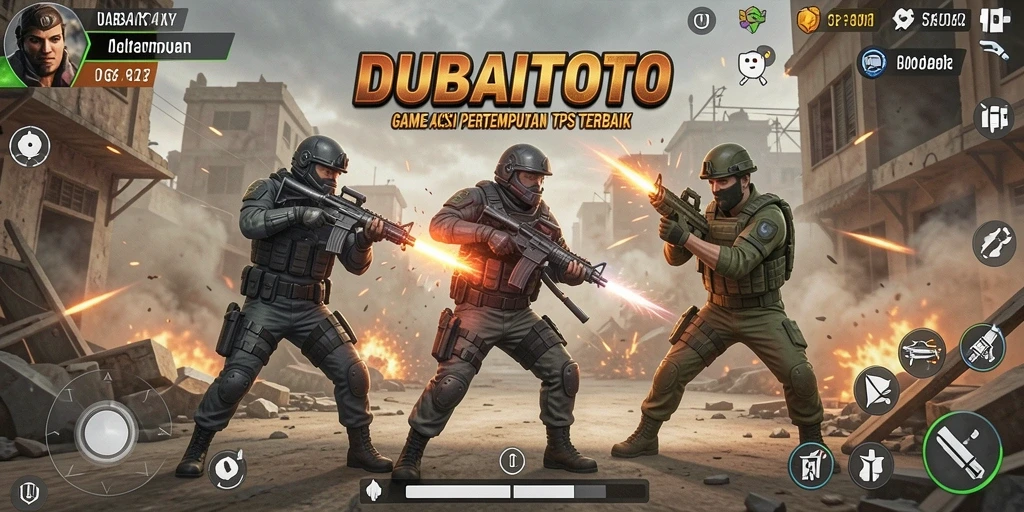 Screenshot menampilkan aksi pertempuran epik dalam DUBAITOTO.