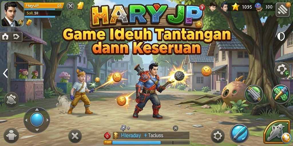 Tangkapan layar gameplay HARAPJP yang menampilkan pengelolaan sumber daya.