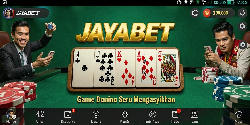 Screenshot gameplay JAYABET menunjukkan aksi seru permainan Domino.