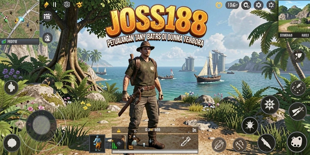 Tampilan gameplay JOSS188 dengan eksplorasi dunia terbuka.