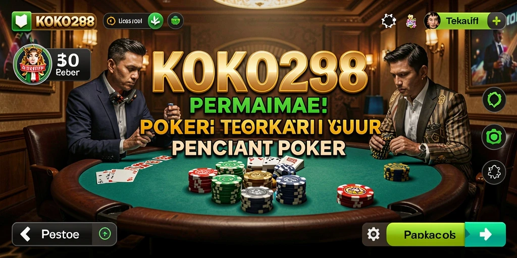 Tampilan menarik dari gameplay Poker di KOKO288.