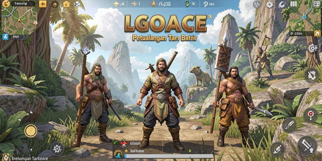 Gameplay LGOACE dalam dunia terbuka yang menakjubkan.