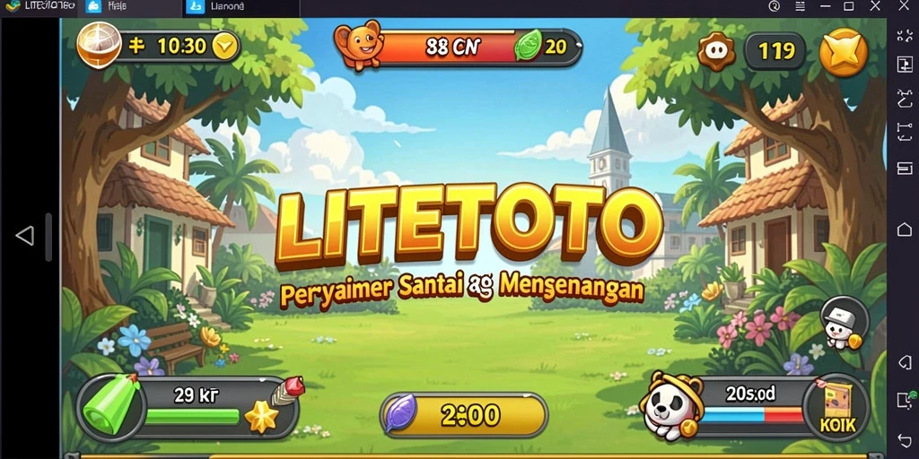 Tampilan gameplay LITETOTO yang ceria dan menghibur.