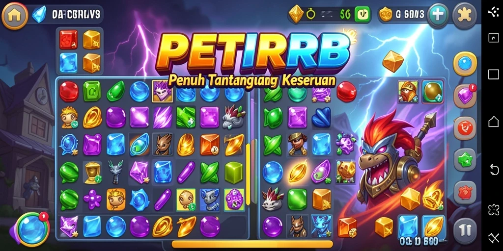 Tampilan menarik dari permainan Match-3 dengan tantangan seru.
