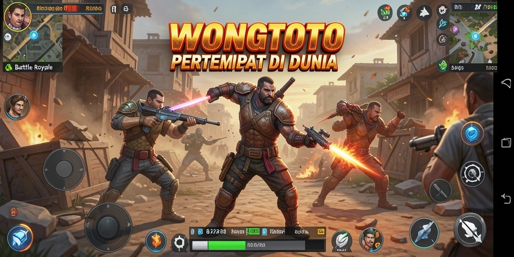 Tampilan gameplay menarik dari WONGTOTO di arena Battle Royale.